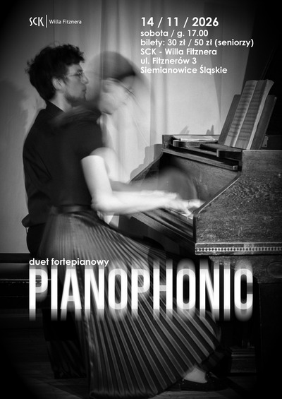 Plakat wydarzenia:  Koncert duetu fortepianowego Pianophonic 