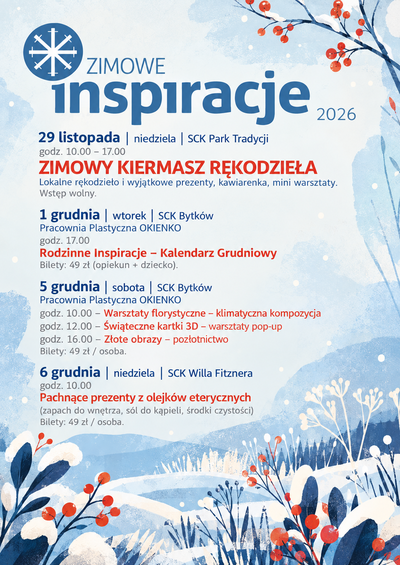 Plakat wydarzenia:  Pachnące prezenty z olejków eterycznych - Zimowe Inspiracje