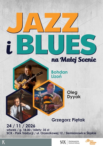 Plakat wydarzenia:  Jazz i Blues na Małej Scenie: koncert Bohdan Lizoń & Dyyak Piątek